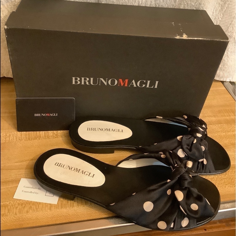 Bruno Magli Marante Bow Slippers​​​​​​​